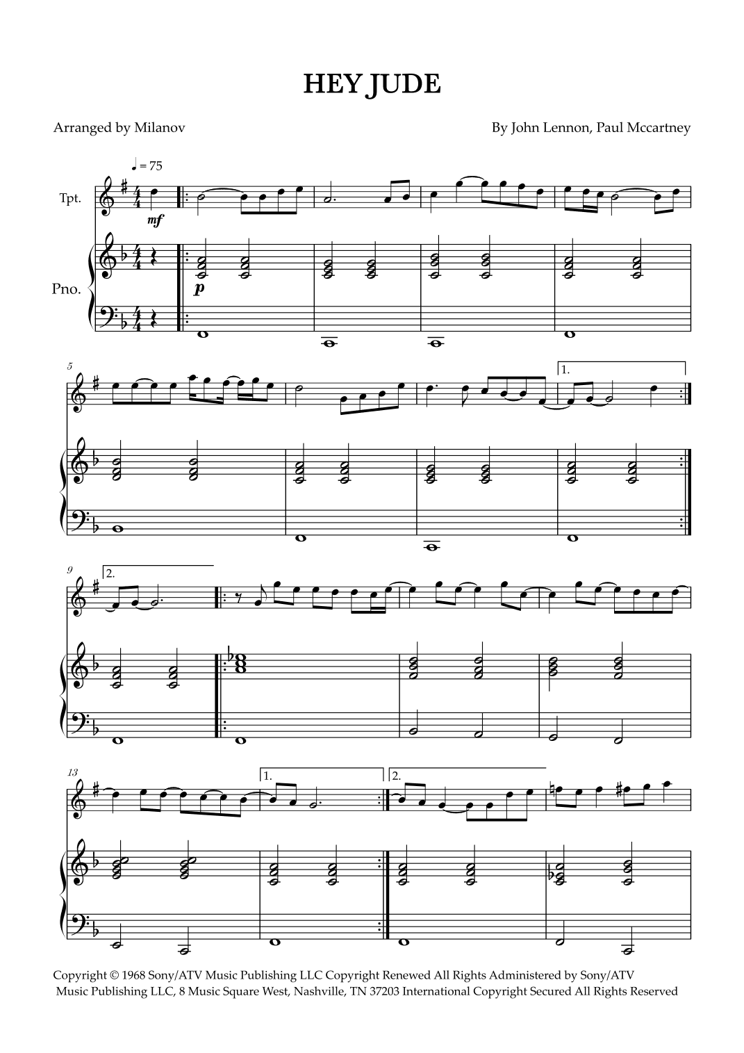 Hey Jude (arr. Milanov)