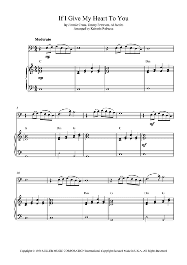 If I Give My Heart To You (arr. Kaiserin Rebecca)