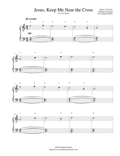 Jesus, Keep Me Near the Cross - for easy piano (arr. Samuel Stokes)