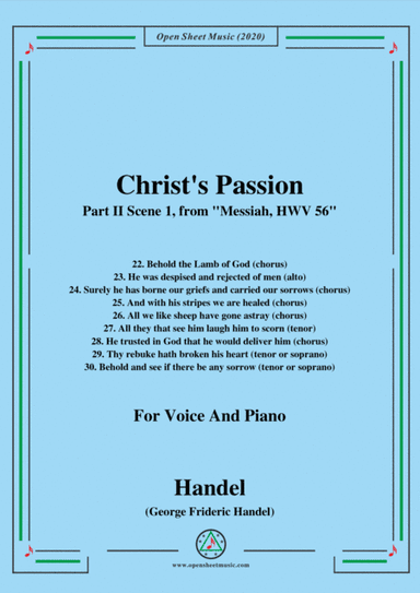 Handel-Messiah,HWV 56,Part II,Scene 1,for Voice and Piano (arr. MSM)