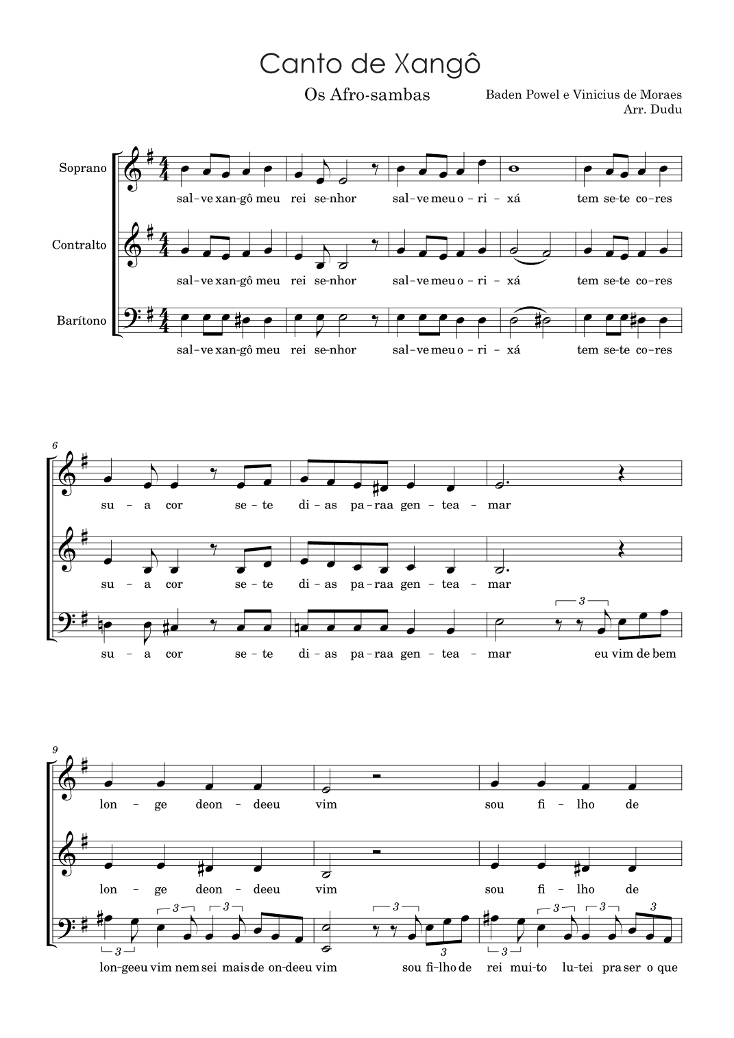 Canto De Xango (arr. João Eduardo)