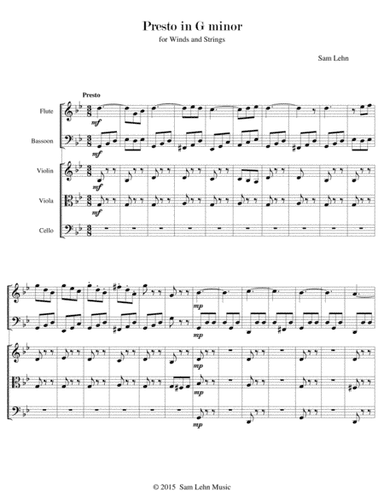 Presto in G minor (for Winds and Strings)
