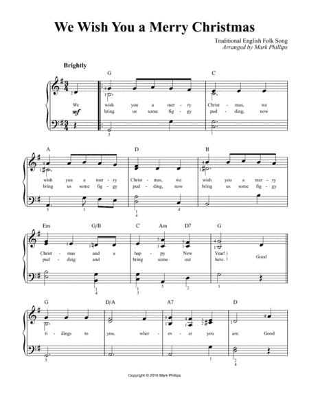We Wish You a Merry Christmas (arr. Mark Phillips)