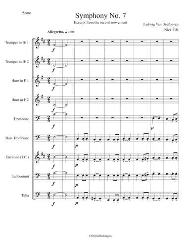 Excerpt from Beethoven's Seventh Symphony (arr. Nick Fife)