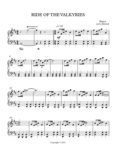 RIDE OF THE VALKYRIES (arr. Lee Mitchell)