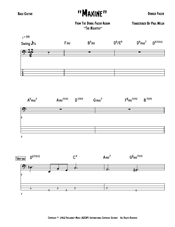 Maxine (arr. Accubass)