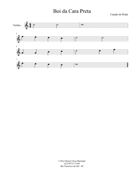 Boi da Cara Preta (arr. Daniel Machado)