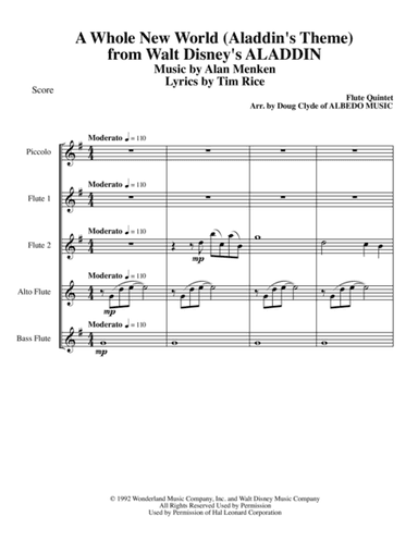 A Whole New World (from 'Aladdin') (arr. Doug Clyde)