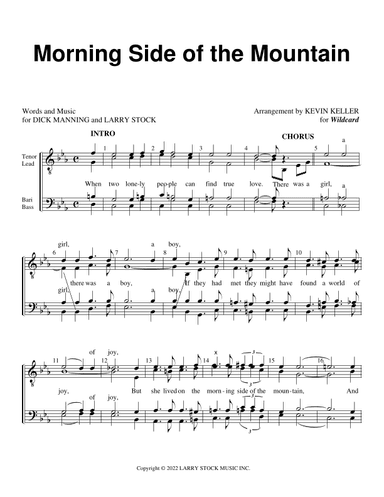 Morning Side Of The Mountain (arr. Kevin Keller)