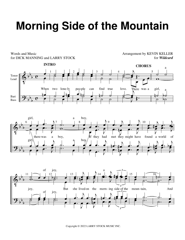 Morning Side Of The Mountain (arr. Kevin Keller)