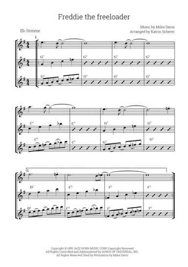 Freddie Freeloader (arr. Katrin Scherer)