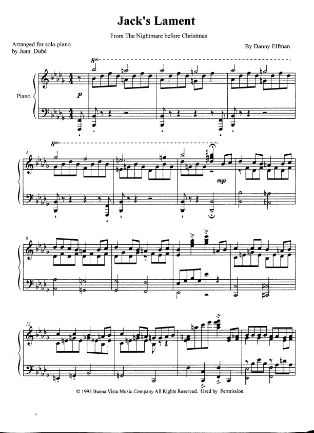 Jack's Lament (arr. Jean Dubé)