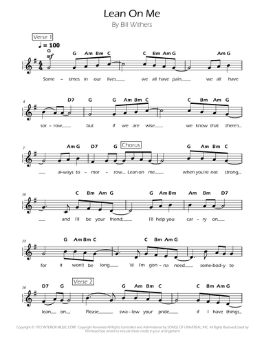 Lean On Me (arr. Ygor Nunes)