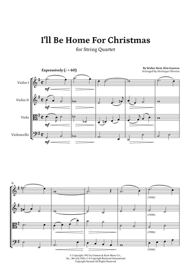 I'll Be Home For Christmas (arr. Henrique Oliveira)