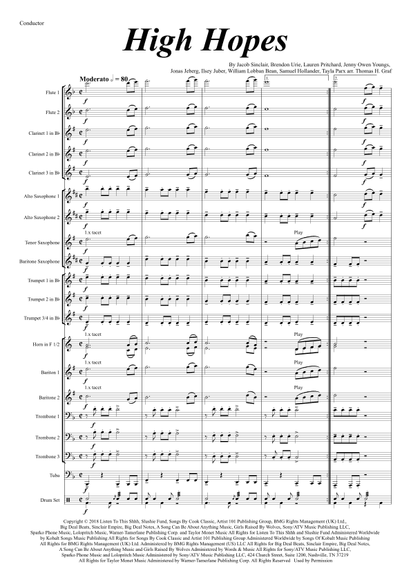 High Hopes (arr. Thomas Graf)
