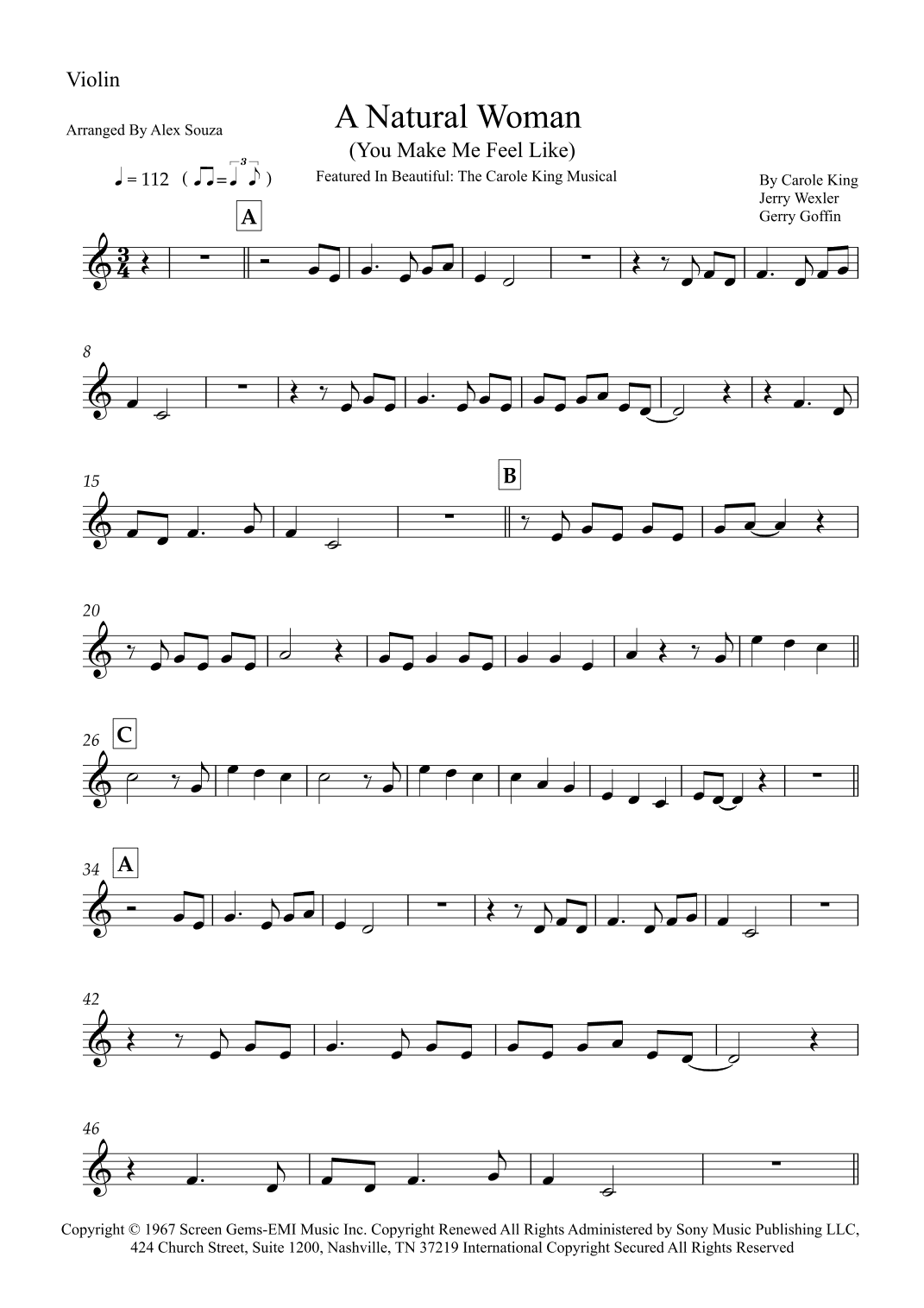 (you Make Me Feel Like) A Natural Woman (arr. Alex Souza)