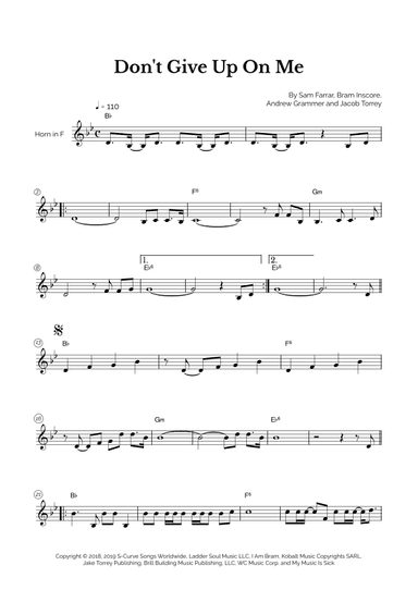 Don't Give Up On Me (arr. Marcos Soares)