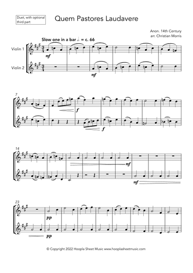 Quem Pastores Laudavere (arr. Christian Morris)