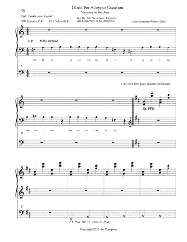 Gloria For a Joyous Occasion; Variations on the Gloria for Organ