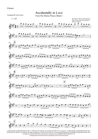 Accidentally In Love (arr. Alex Souza)