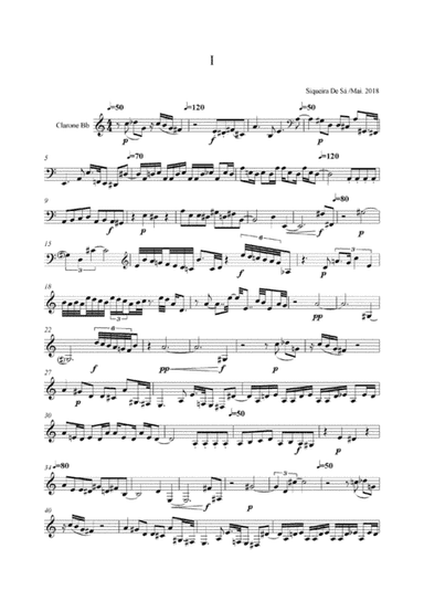 Three whims for clarinet Bass solo.