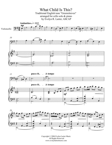 What Child Is This (arr. Evelyn Larter Music)