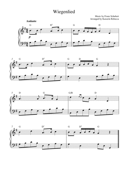 Wiegenlied (arr. Kaiserin Rebecca)