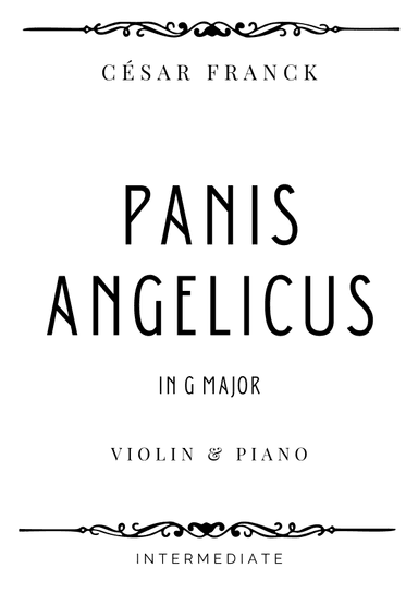 Franck - Panis Angelicus in G Major - Intermediate (arr. Piacere Music Sheets)