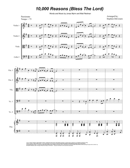 10,000 Reasons (Bless The Lord) (arr. Stephen DeCesare)
