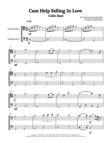 Can't Help Falling In Love (arr. Abraham Maduro)