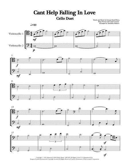Can't Help Falling In Love (arr. Abraham Maduro)