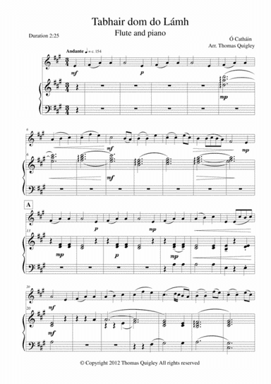 Tabhair dom do Lámh (arr. Thomas Quigley)