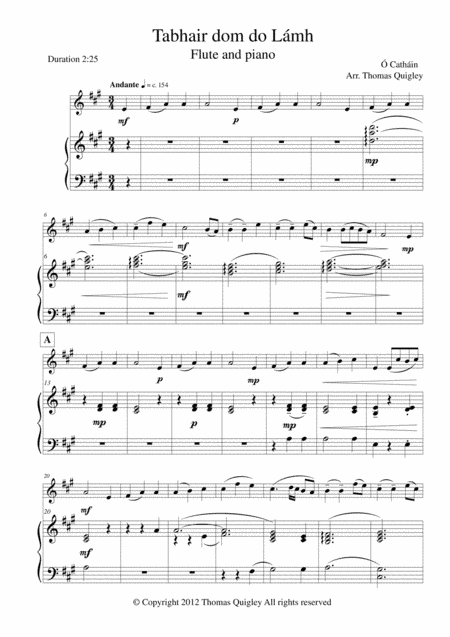 Tabhair dom do Lámh (arr. Thomas Quigley)