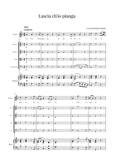 Haendel - Lascia ch’io pianga (Aria from Rinaldo) HWV 7 (arr. Cadenza Editions)