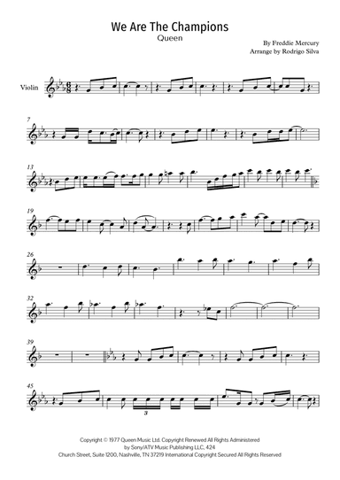 We Are The Champions (arr. Rodrigo Silva)