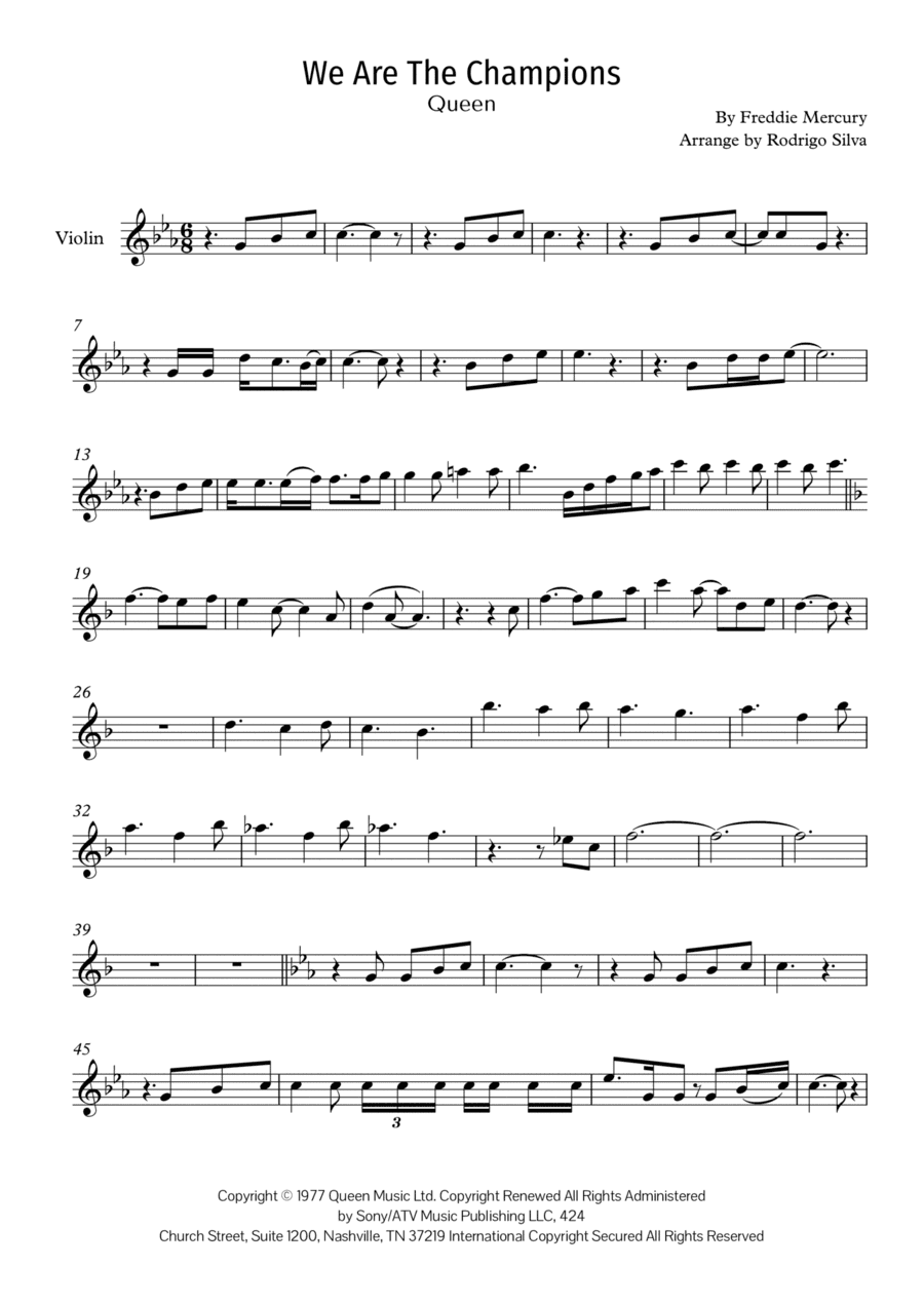 We Are The Champions (arr. Rodrigo Silva)