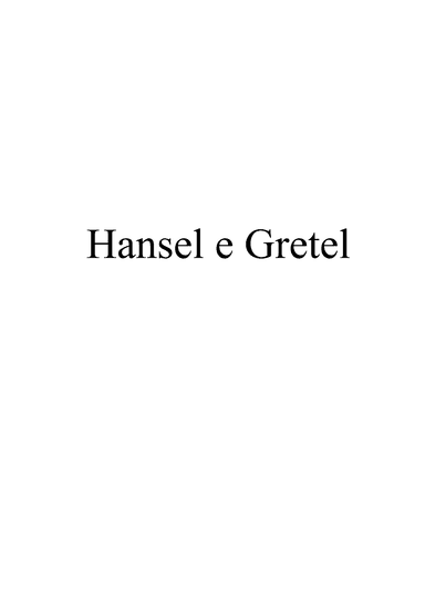 Hansel e Gretel (arr. Igor Ferreira)