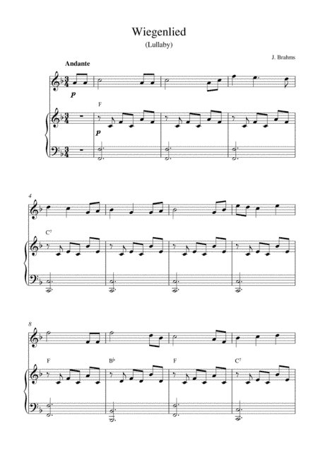 Wiegenlied (Lullaby) (arr. Kaiserin Rebecca)