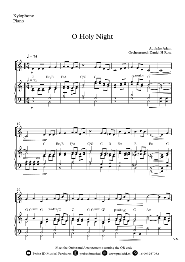 O Holy NIght - Christmas Carol - Xylophone (arr. Daniel H Rosa)