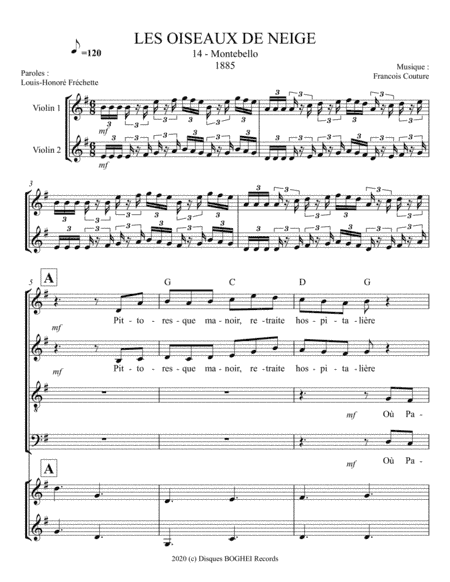 LES OISEAUX DE NEIGE - Montebello (arr. Disques BOGHEI Records)