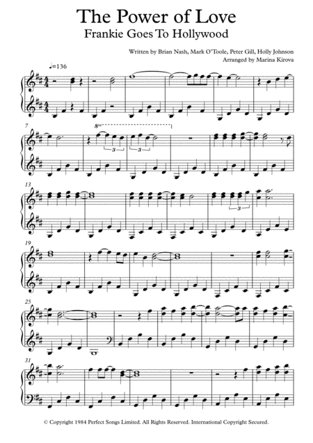 The Power Of Love (arr. Arranged by Marina Kirova)