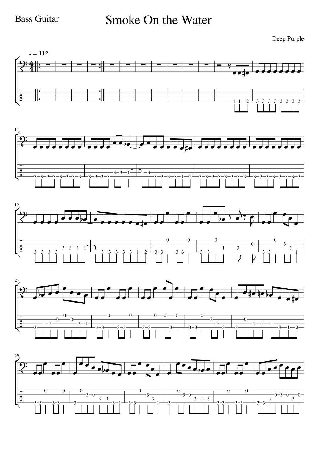 Smoke On The Water (arr. Tracy Dean McCallum)