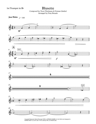 Bluesette (arr. Tony Benade)