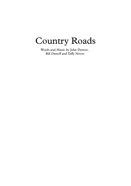Take Me Home, Country Roads (arr. Carl Raven)