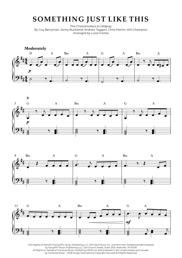 Something Just Like This (arr. Luíza Freitas)