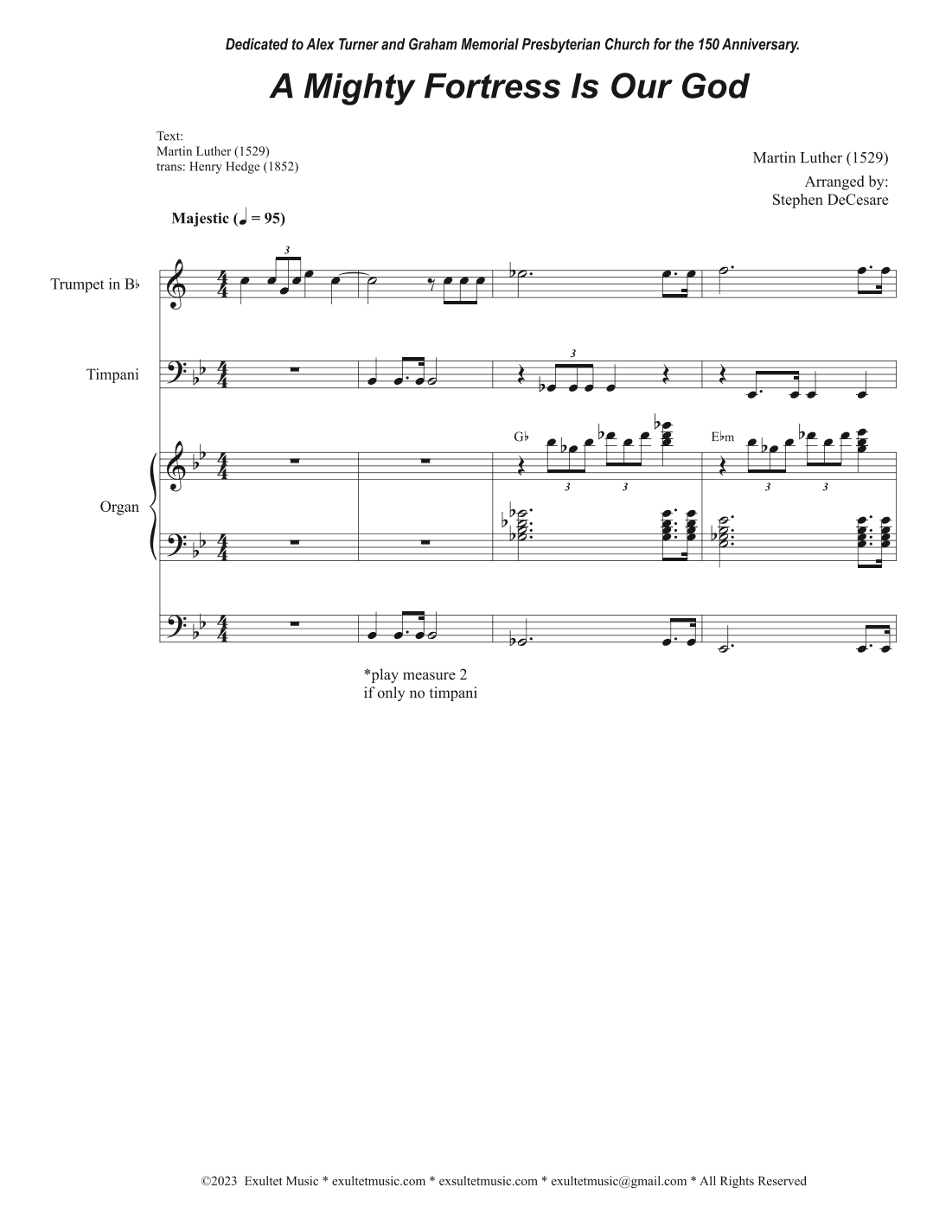 A Mighty Fortress Is Our God (SATB) (arr. Stephen DeCesare)
