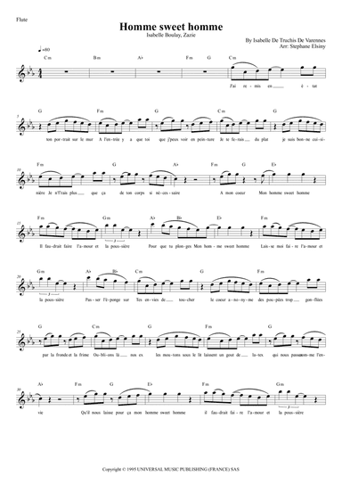 Homme Sweet Homme (arr. Stephane ELSINY)