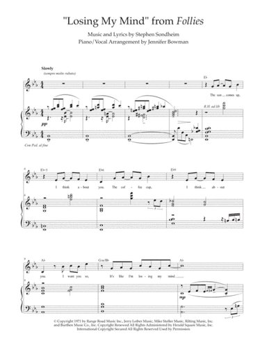 Losing My Mind (arr. Jennifer Bowman)