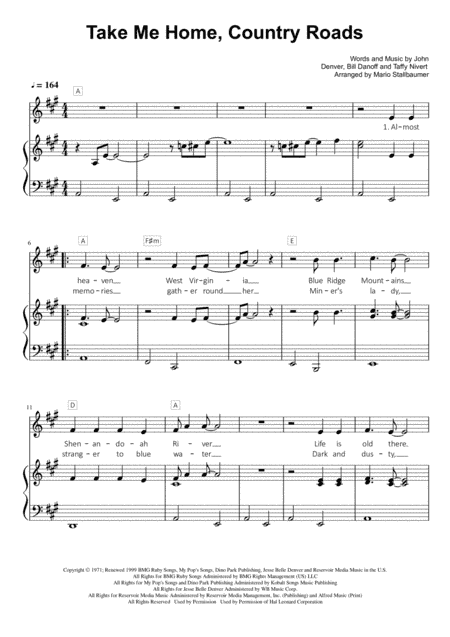 Take Me Home, Country Roads (arr. Mario Stallbaumer)