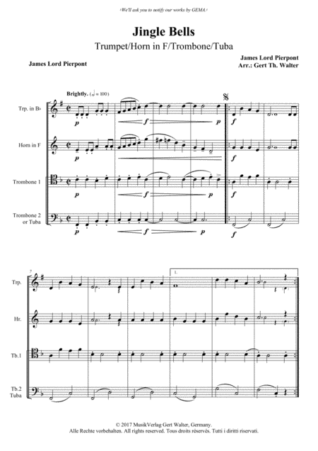Jingle Bells (arr. Gert Th. Walter)